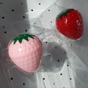 New In BOX 2 Shea BUTTER Lip BALM By TONI Strawberry And Pink MINT